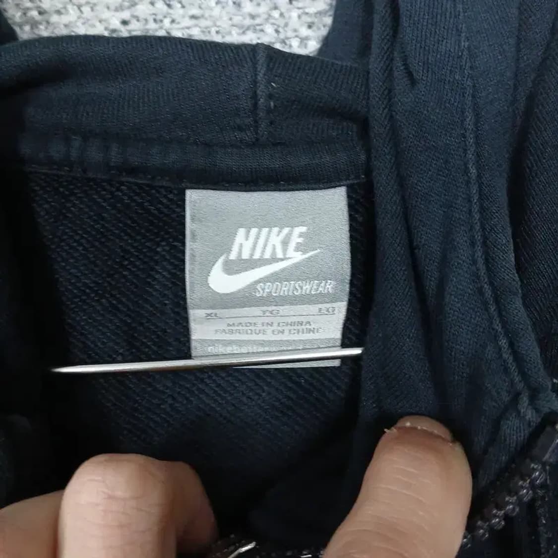 나이키 블랙 로고 프린팅 오버핏 후드 집업 XL 상품이미지5