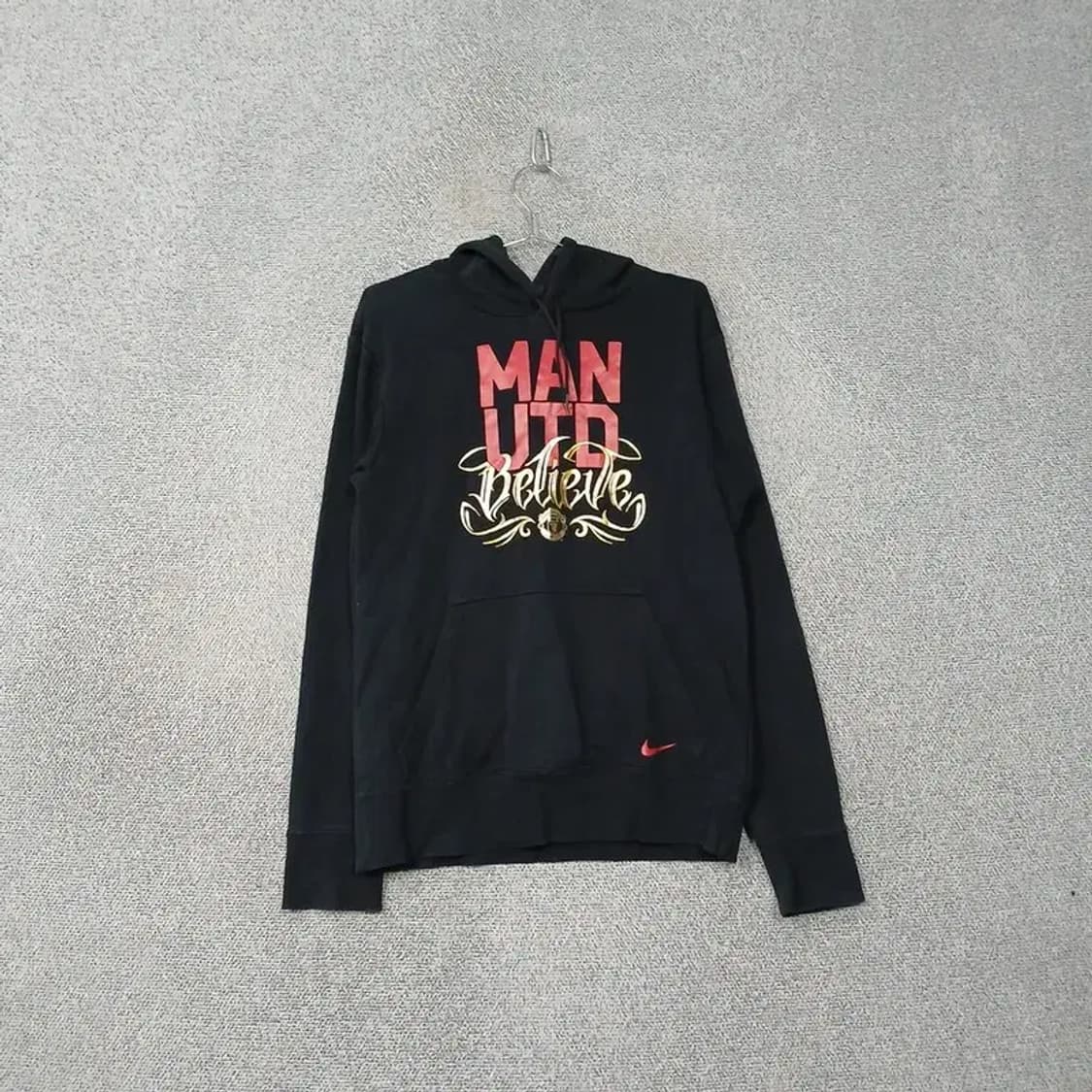 나이키 프린팅 로고 블랙 후드티 S 상품이미지1