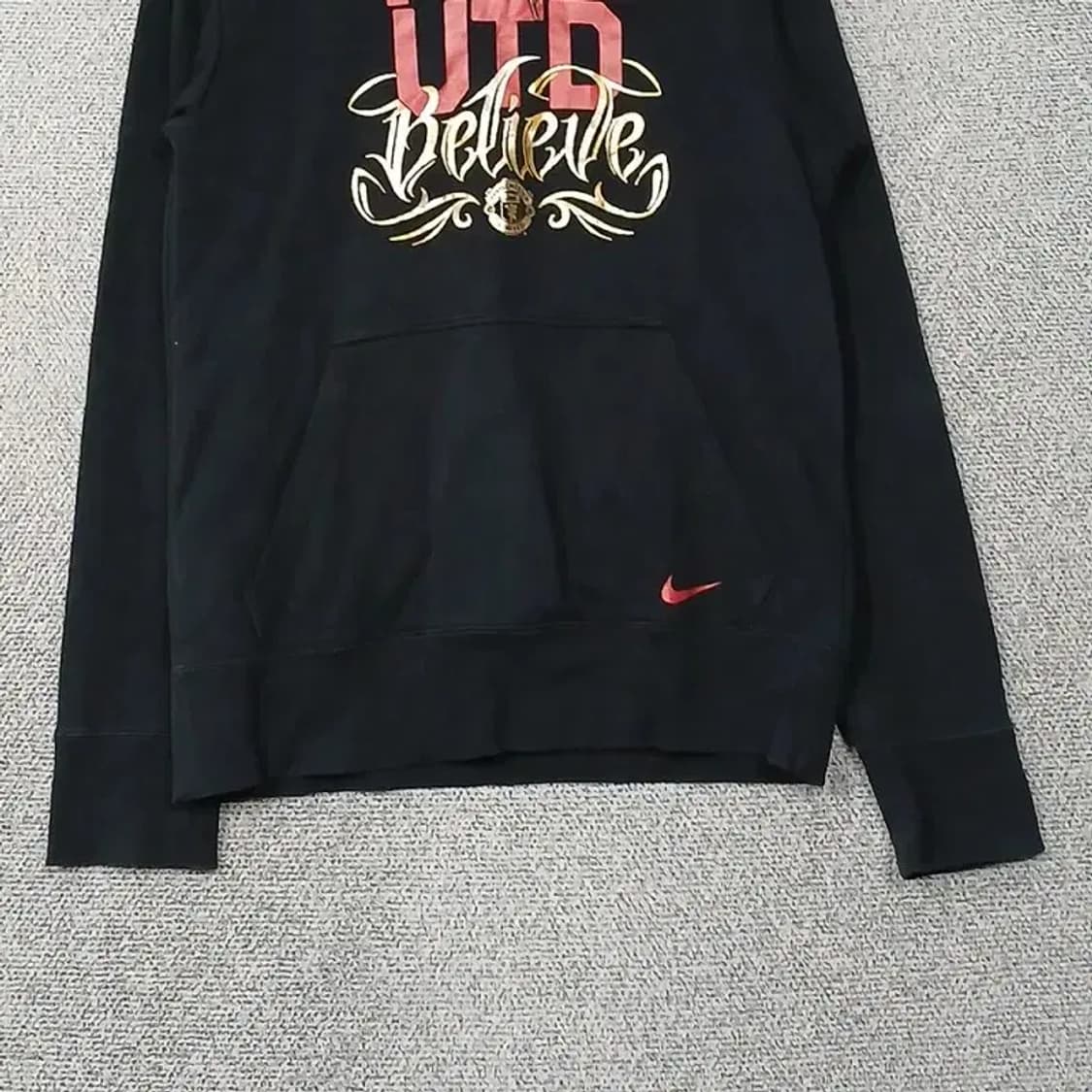 나이키 프린팅 로고 블랙 후드티 S 상품이미지4