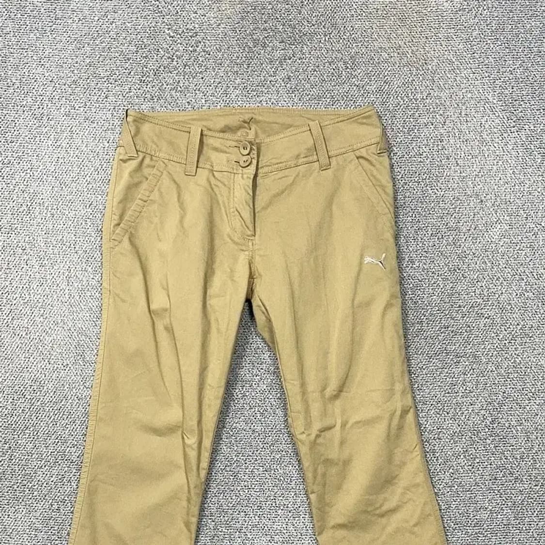 푸마 로고 베이지 캐주얼 면바지 26 32 상품이미지3