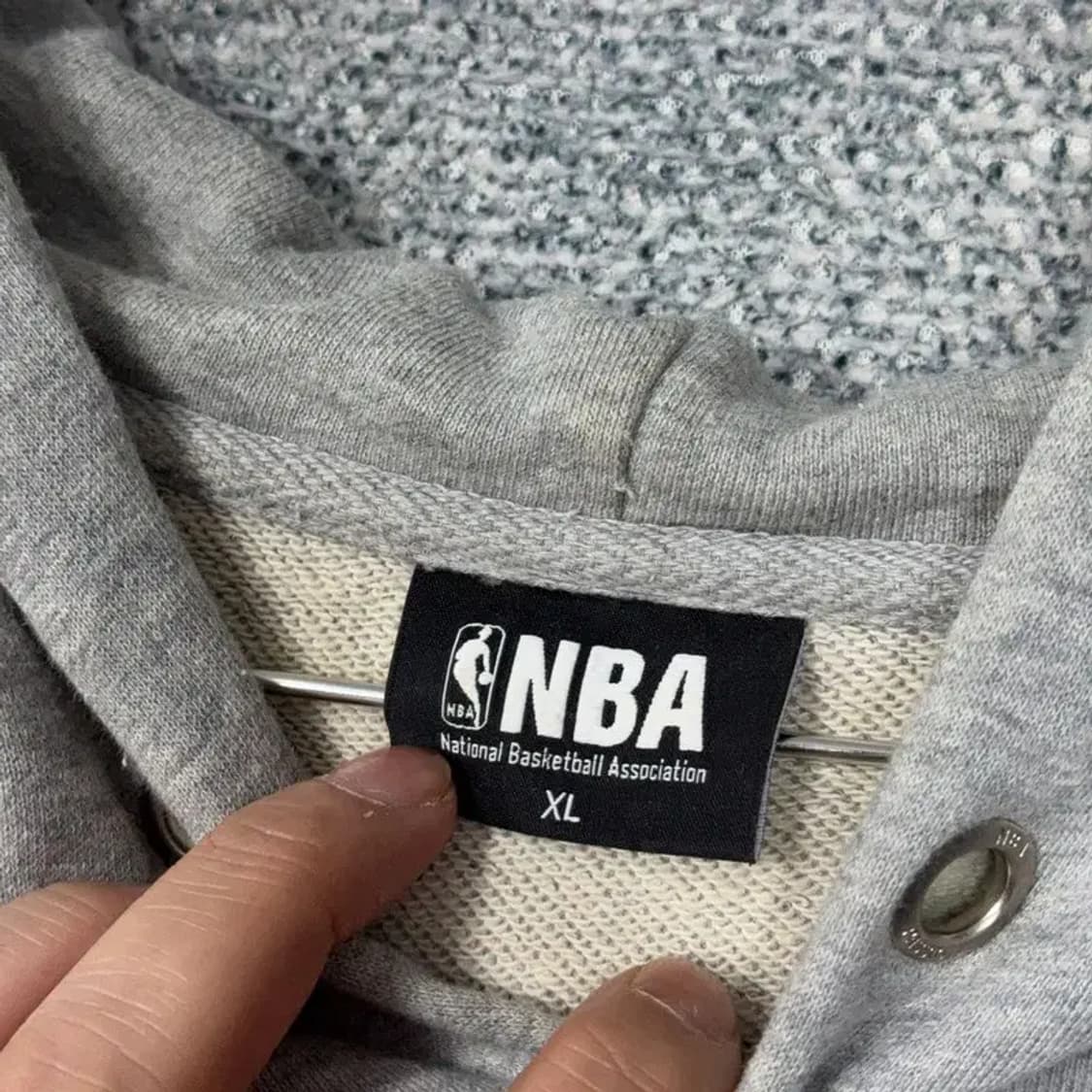 NBA 로고 라이트 그레이 후드티 XL 상품이미지3