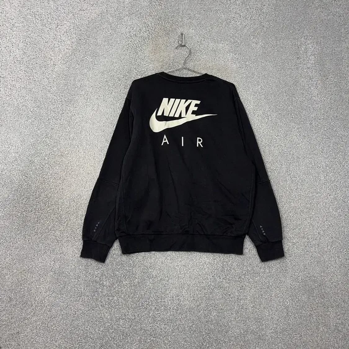 나이키 에어 백로고 프린팅 블랙 맨투맨 XXL 상품이미지2