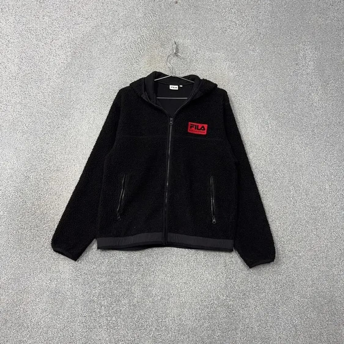 휠라 로고 플리스 후리스 후드집업 90 상품이미지1