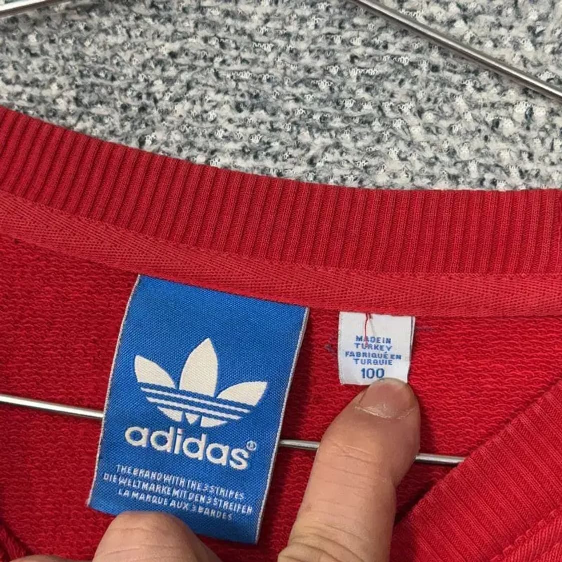 아디다스 수퍼스타 프린팅 레드 맨투맨 100 상품이미지5