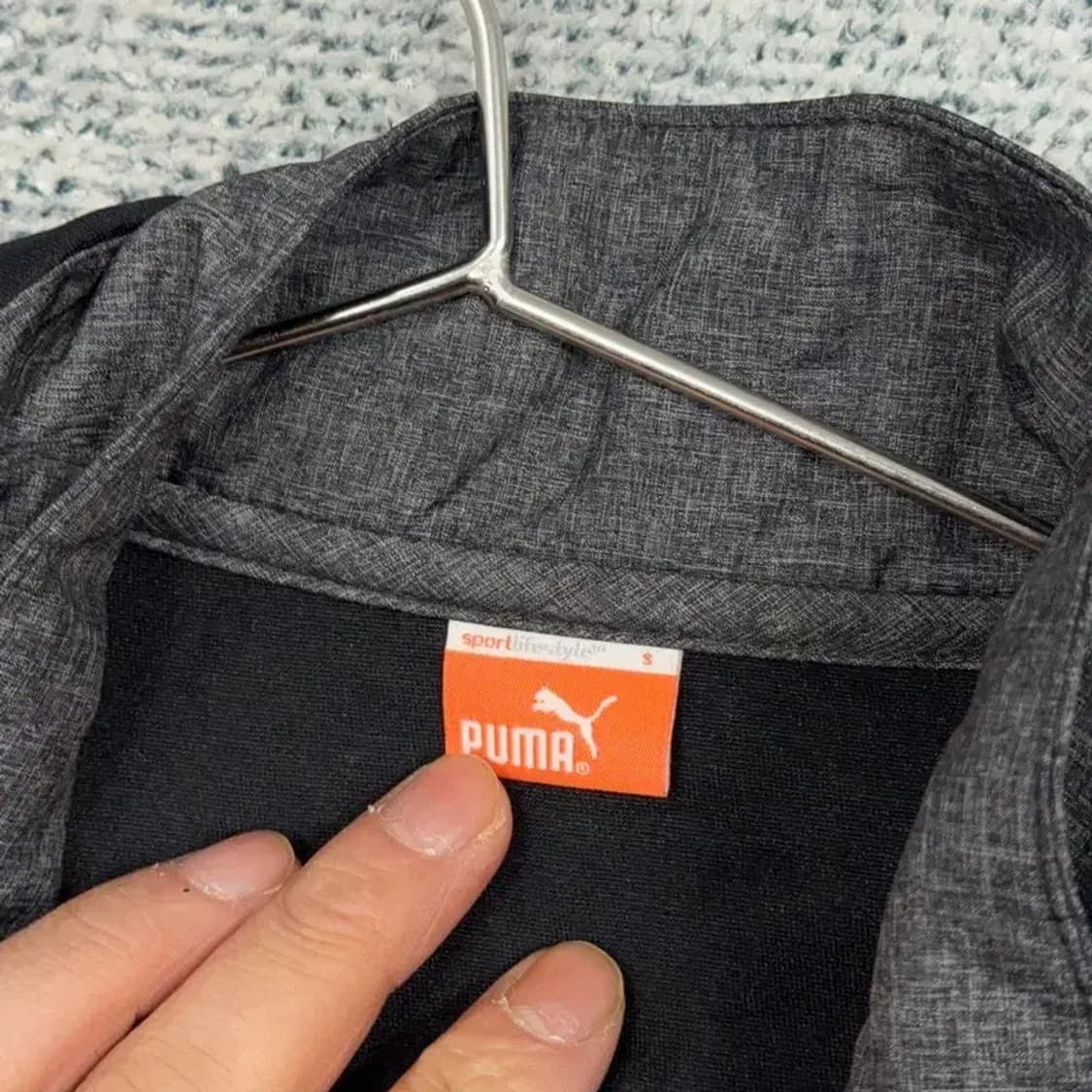 푸마 블랙 로고 여성 기능성 집업 자켓 S 상품이미지3