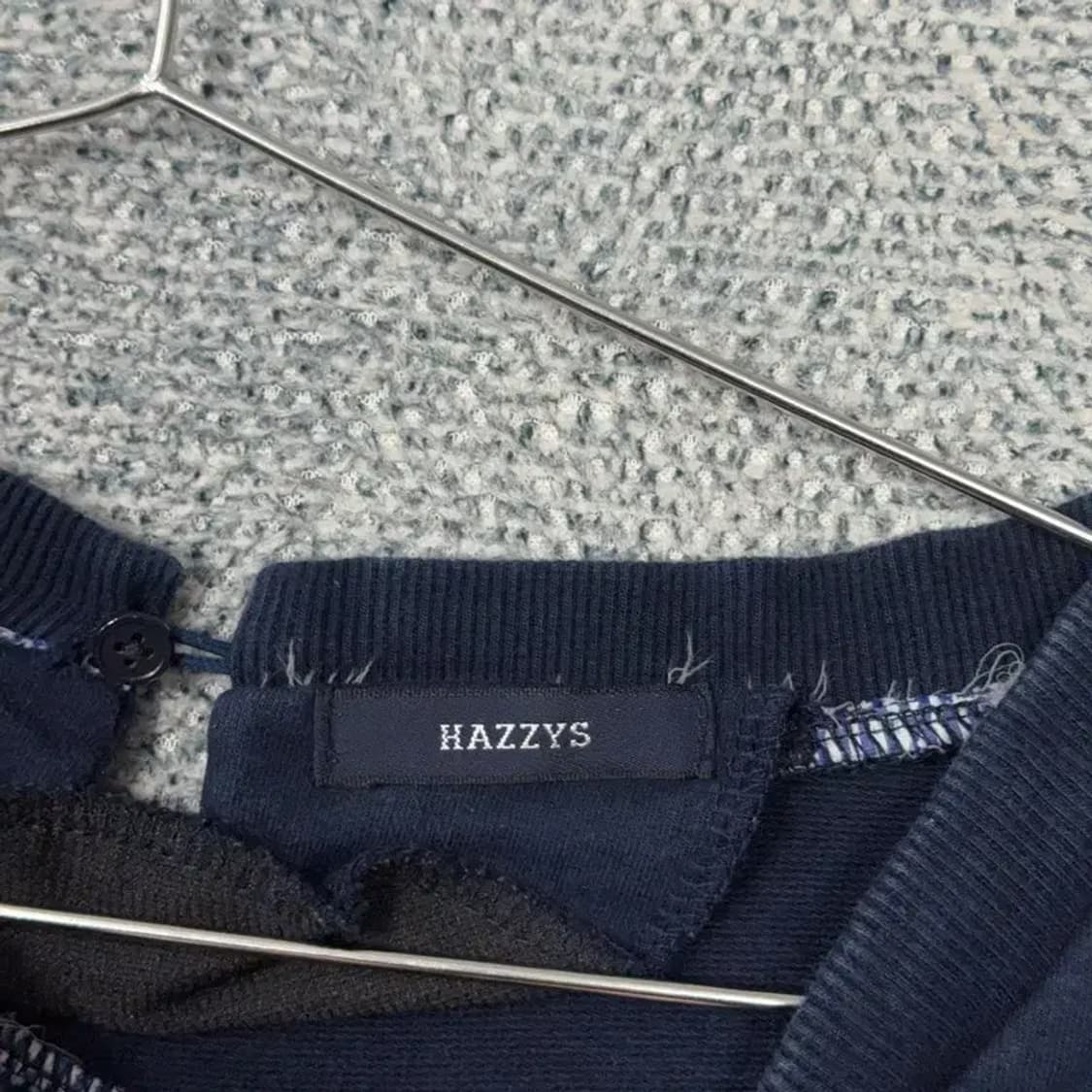 해지스 여성 버튼 네이비 맨투맨 95 상품이미지3