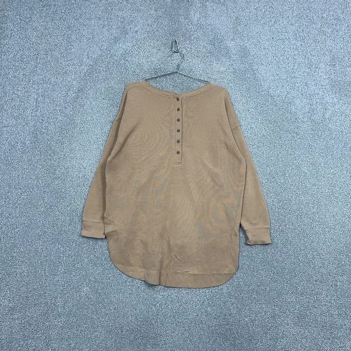 니코앤드 여성 빈티지 절개 베이지 코튼 긴팔 FREE 상품이미지2