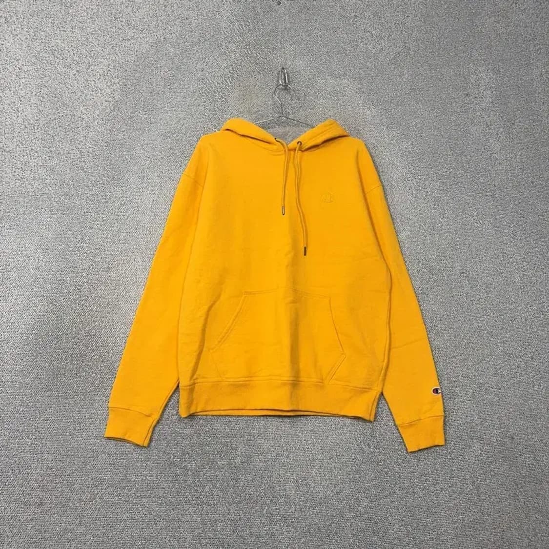 챔피온 옐로우 소매 로고 오버핏 후드티 L 상품이미지1