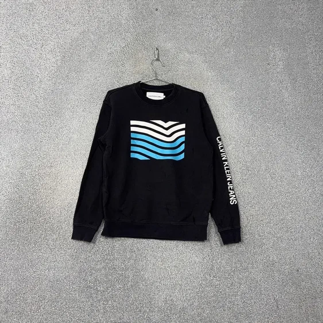 캘빈클라인 프린팅 블랙 맨투맨 S 상품이미지1