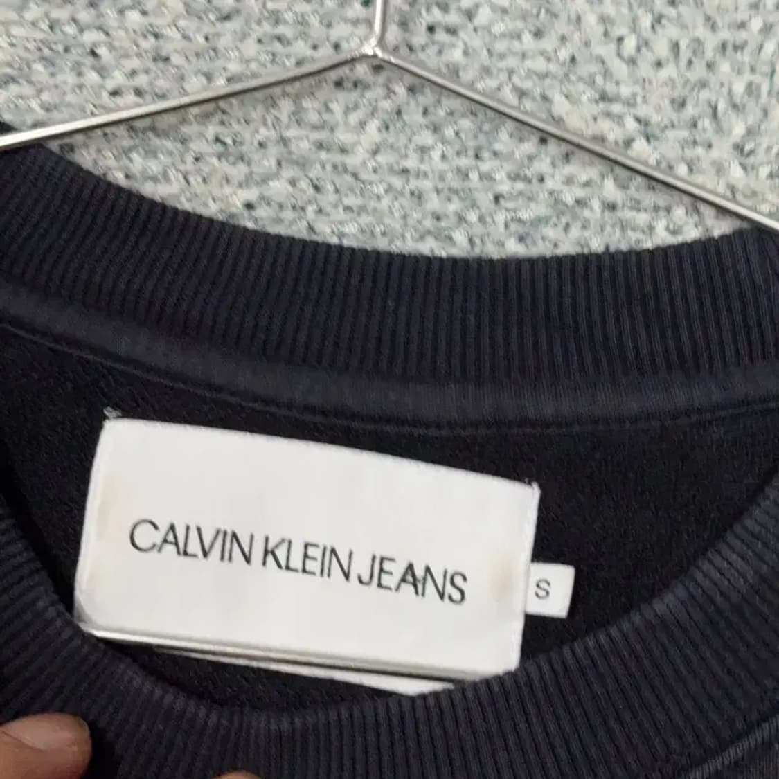 캘빈클라인 프린팅 블랙 맨투맨 S 상품이미지3