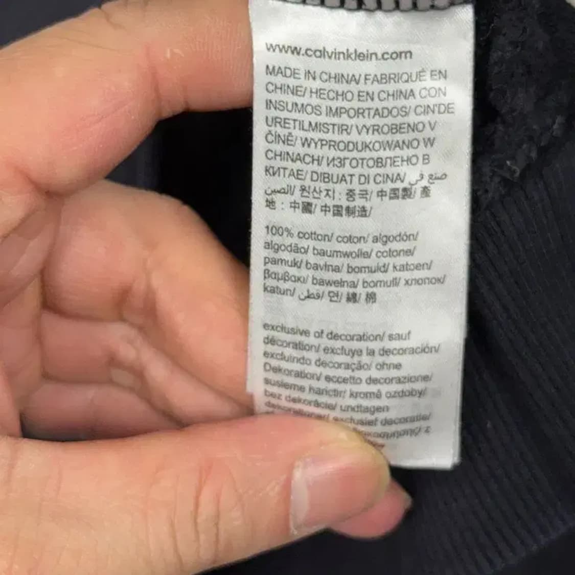 캘빈클라인 프린팅 블랙 맨투맨 S 상품이미지4