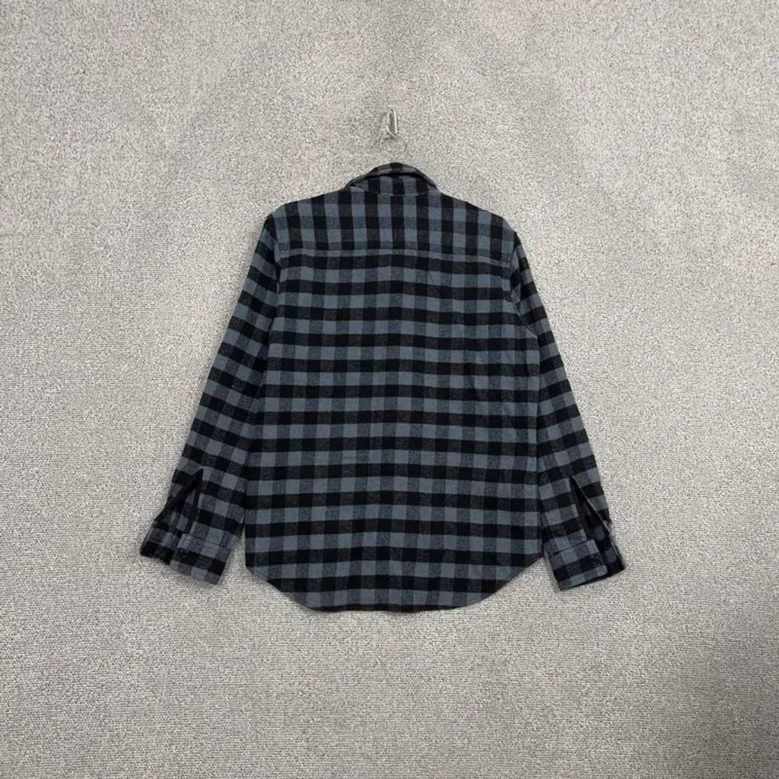 에잇세컨즈 블루 체크 플란넬 남방 M 상품이미지2