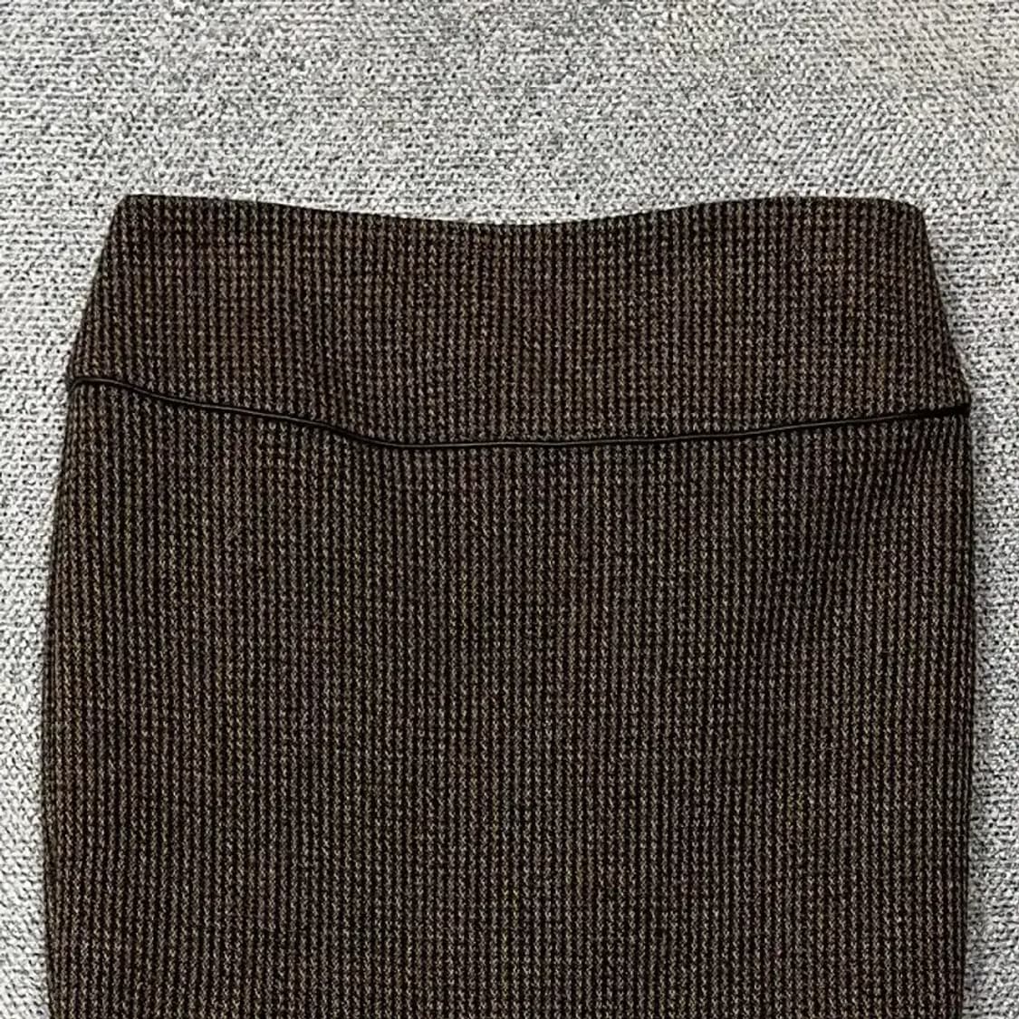 자라 체크 브라운 스커트 S 상품이미지3