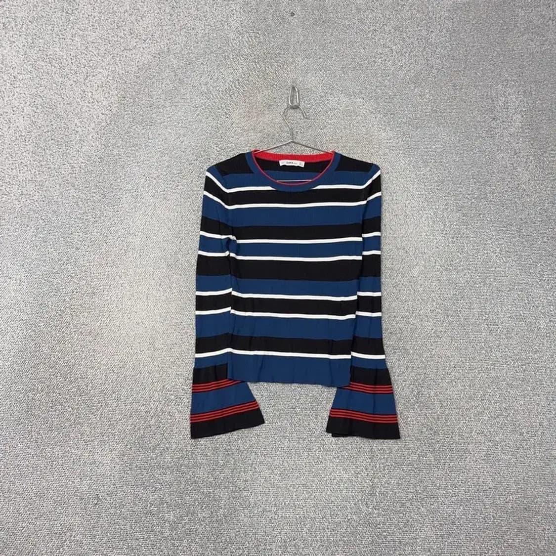 자라 스트라이프 블루 니트 L 상품이미지1