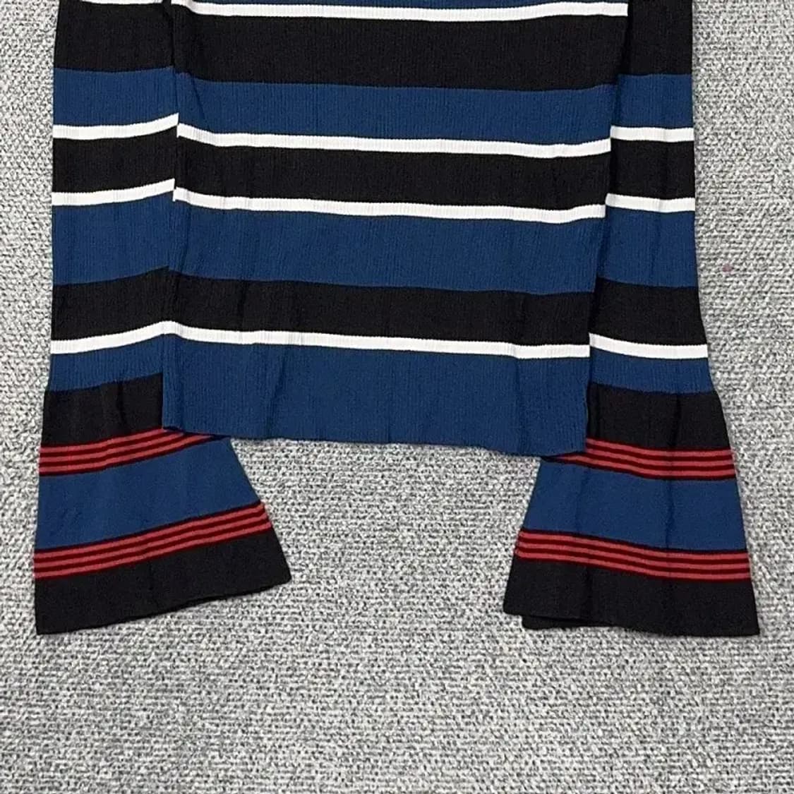 자라 스트라이프 블루 니트 L 상품이미지4