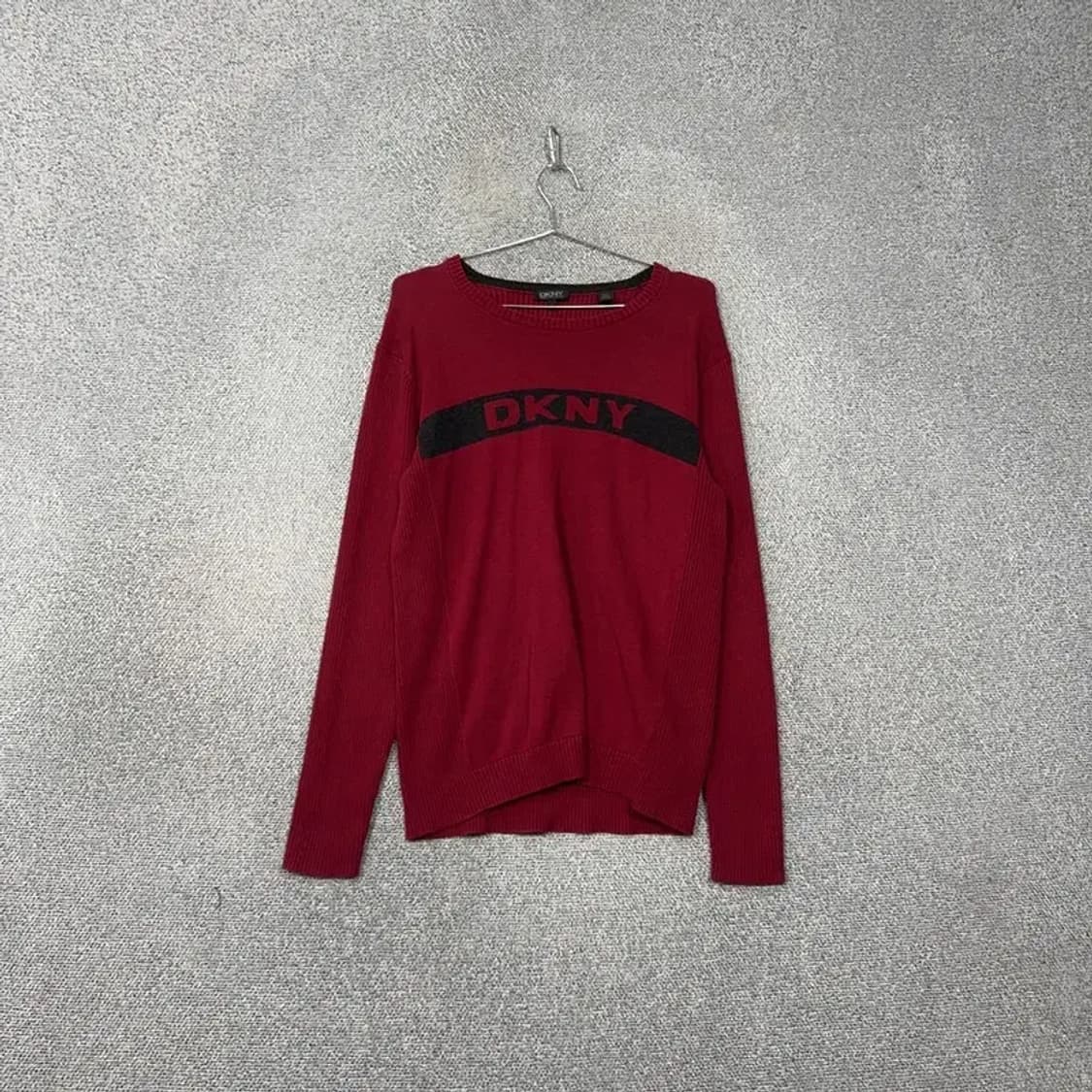 DKNY 프린팅 로고 Y2K 코튼 니트 L 상품이미지1