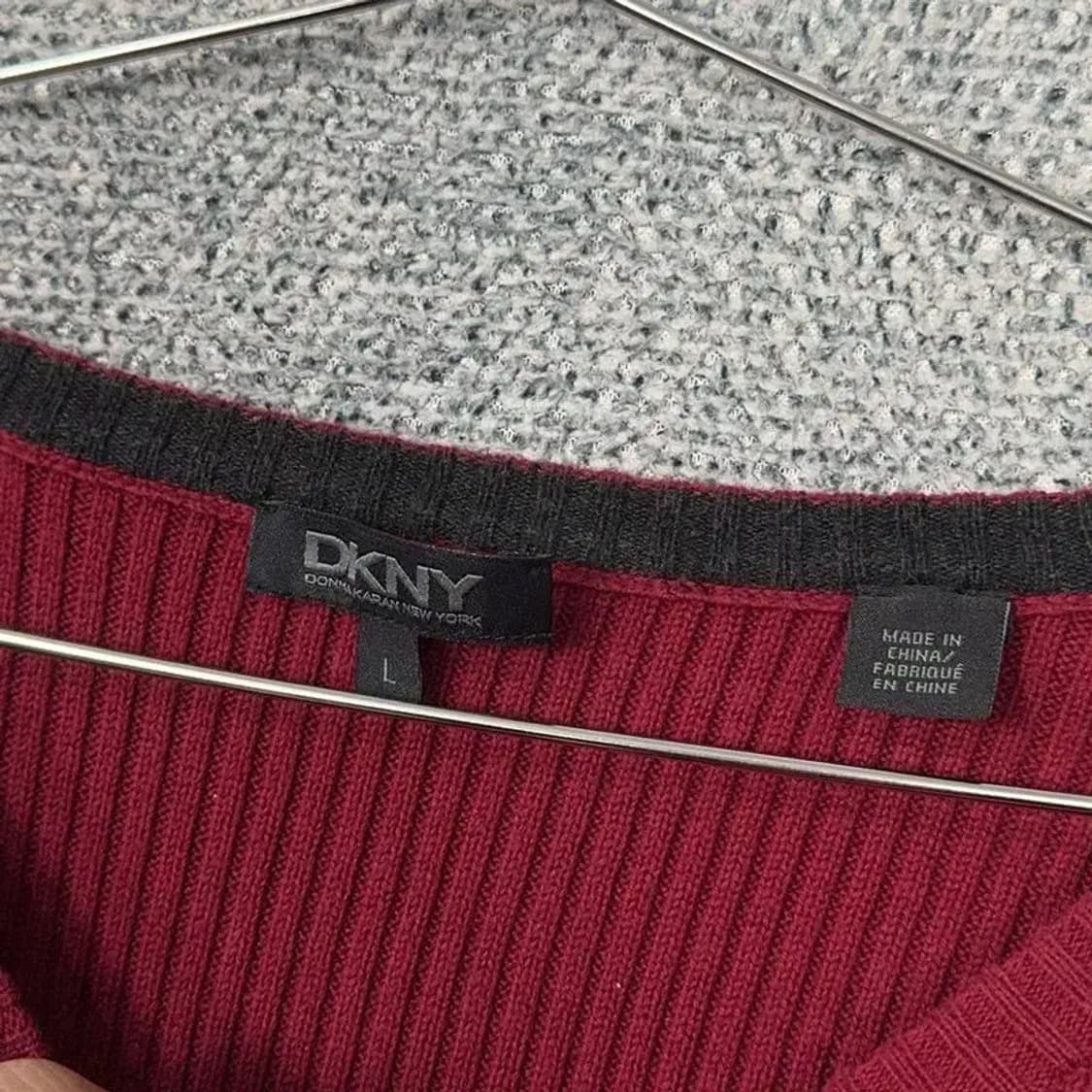 DKNY 프린팅 로고 Y2K 코튼 니트 L 상품이미지5