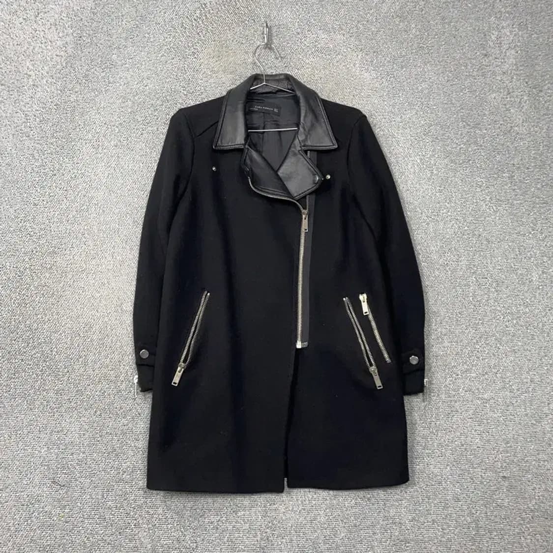 자라 램스킨 양가죽 라이더 코트 M 상품이미지1