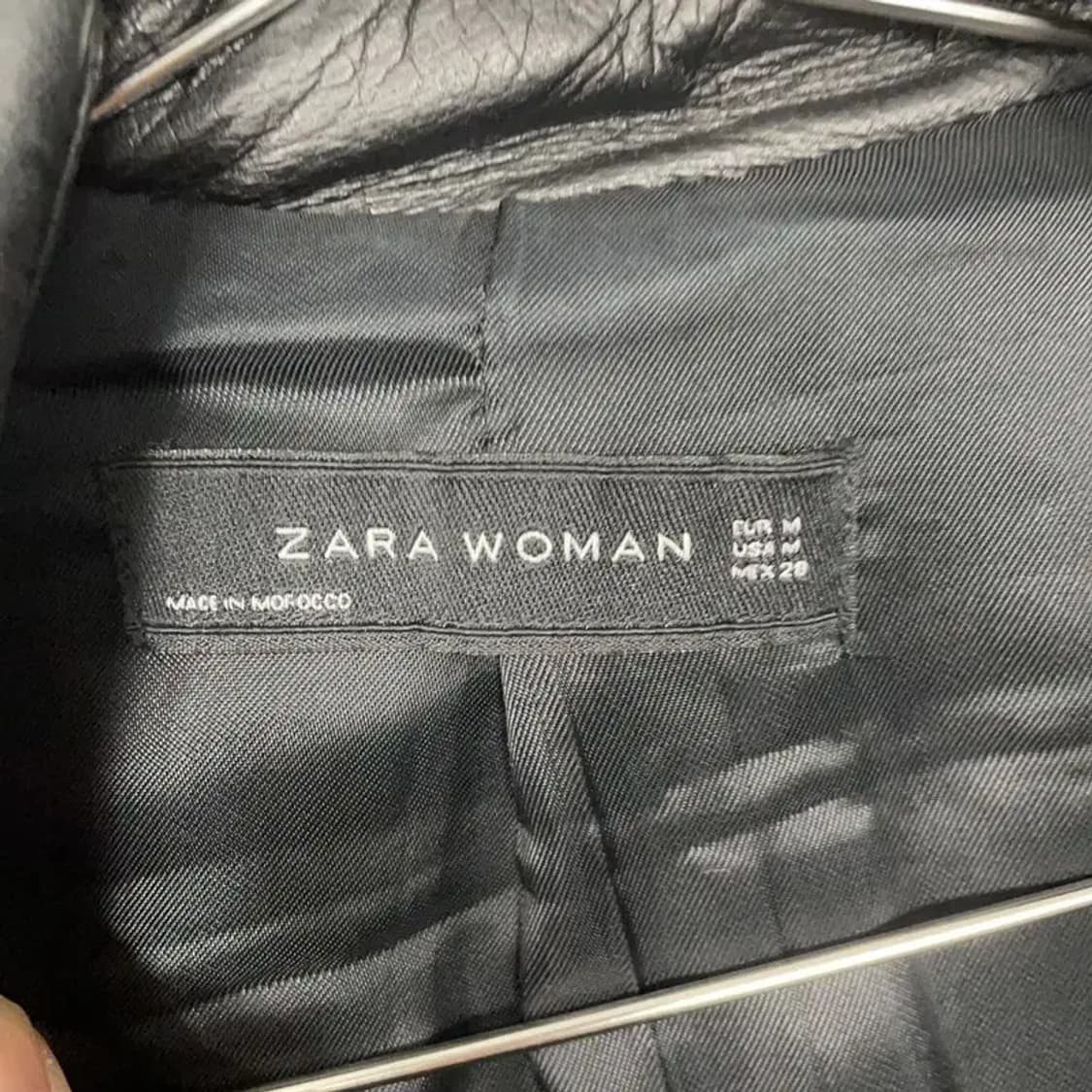 자라 램스킨 양가죽 라이더 코트 M 상품이미지7