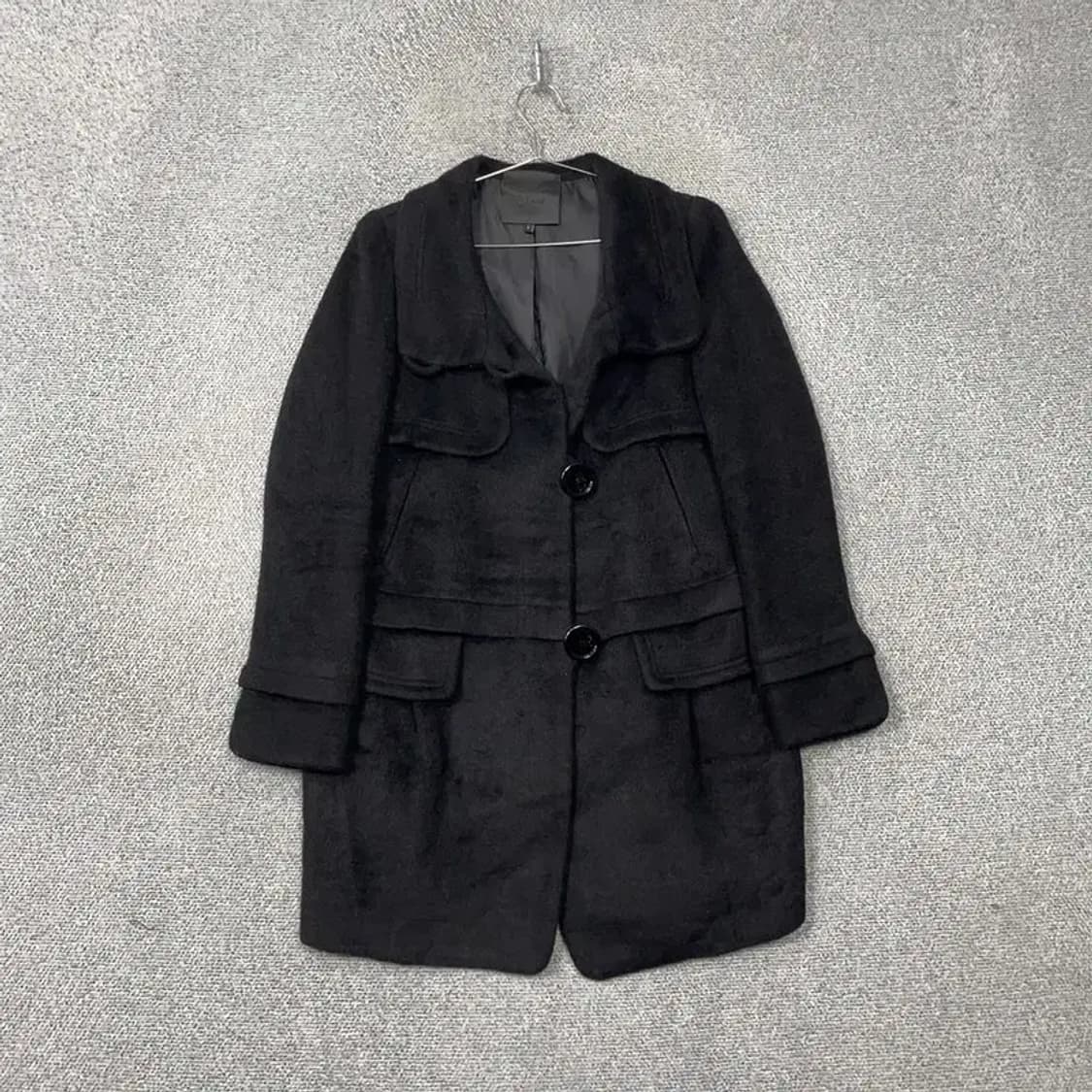 오즈세컨 블랙 알파카 클래식 코트 1 상품이미지1