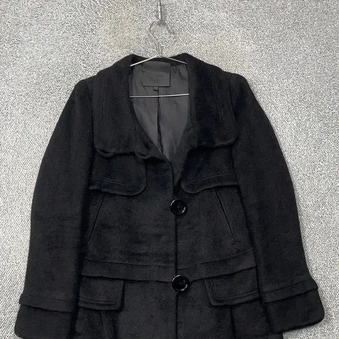 오즈세컨 블랙 알파카 클래식 코트 1 상품이미지3