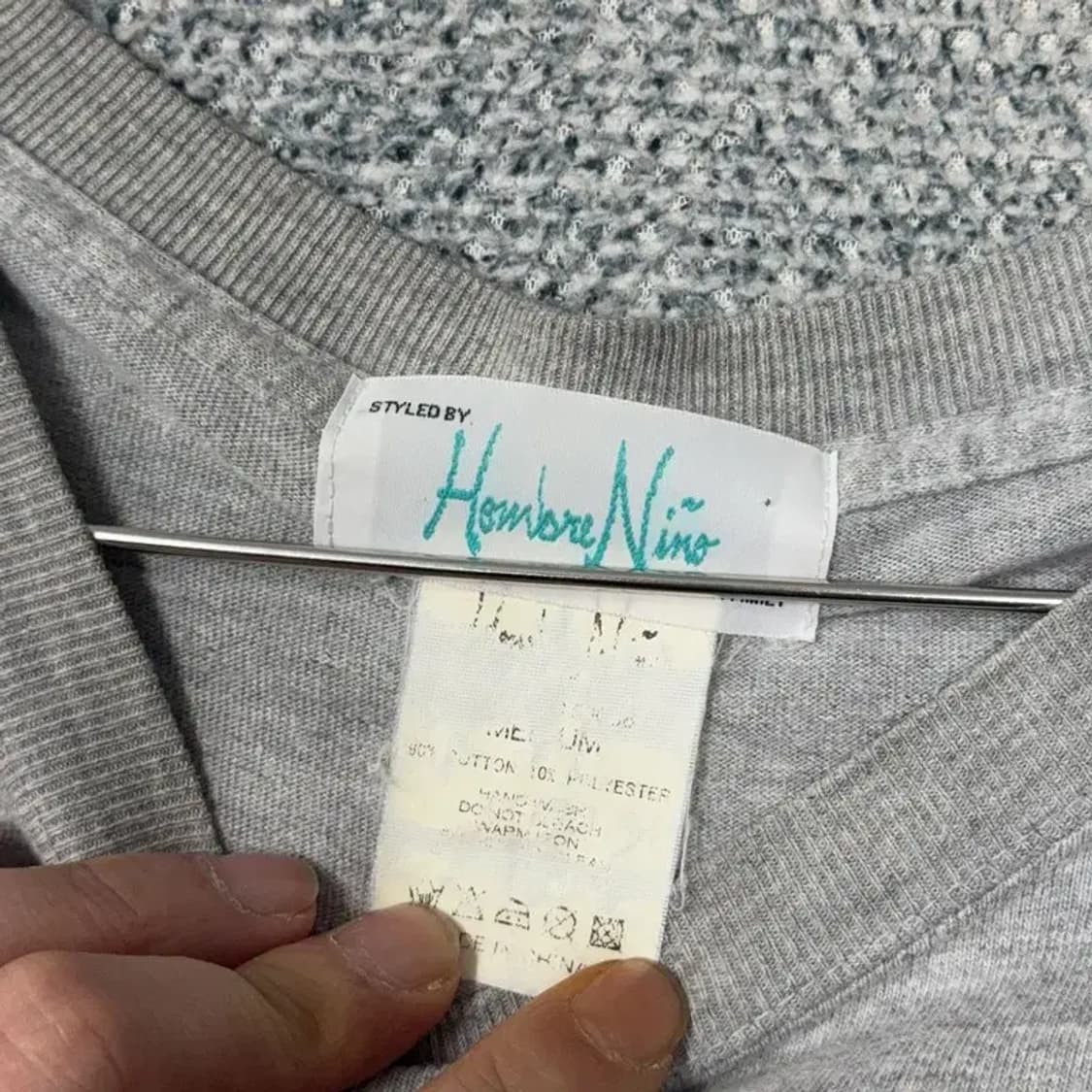 옴브레 니나 그레이 맨투맨 M 상품이미지3