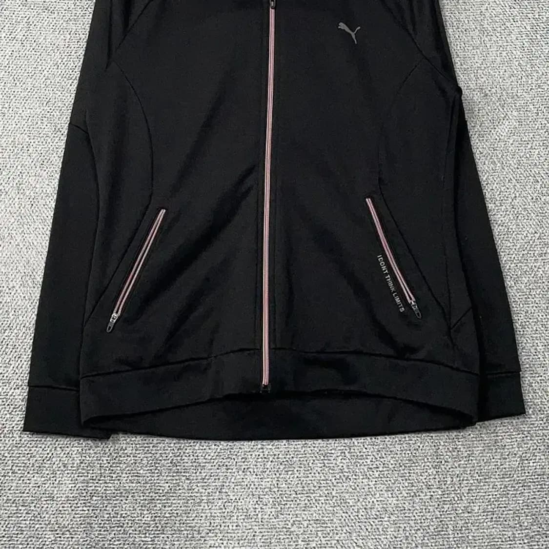 푸마 블랙 로고 여성 기능성 집업 L 상품이미지4