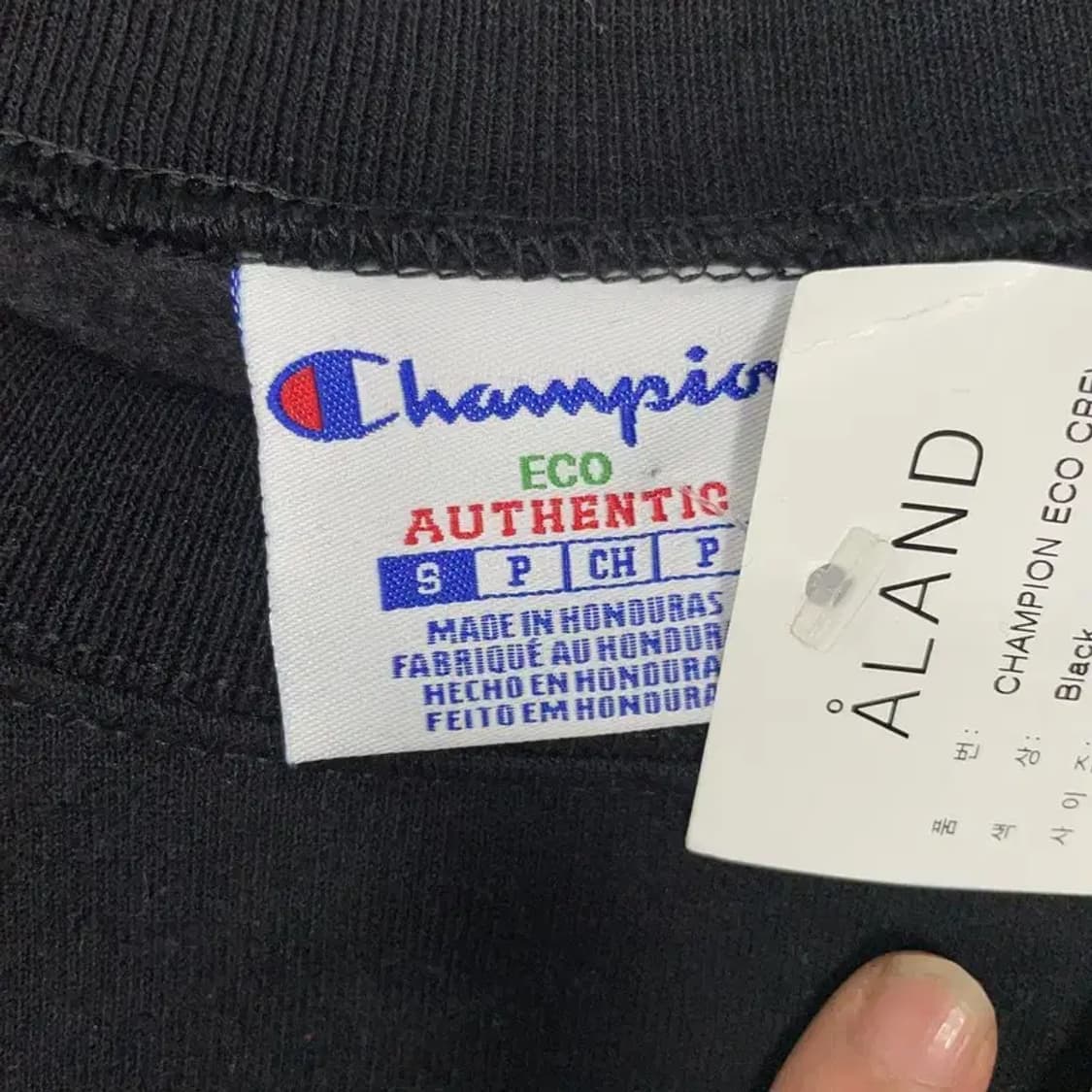 [새상품]챔피온 소매 로고 캐주얼 맨투맨 S 상품이미지5