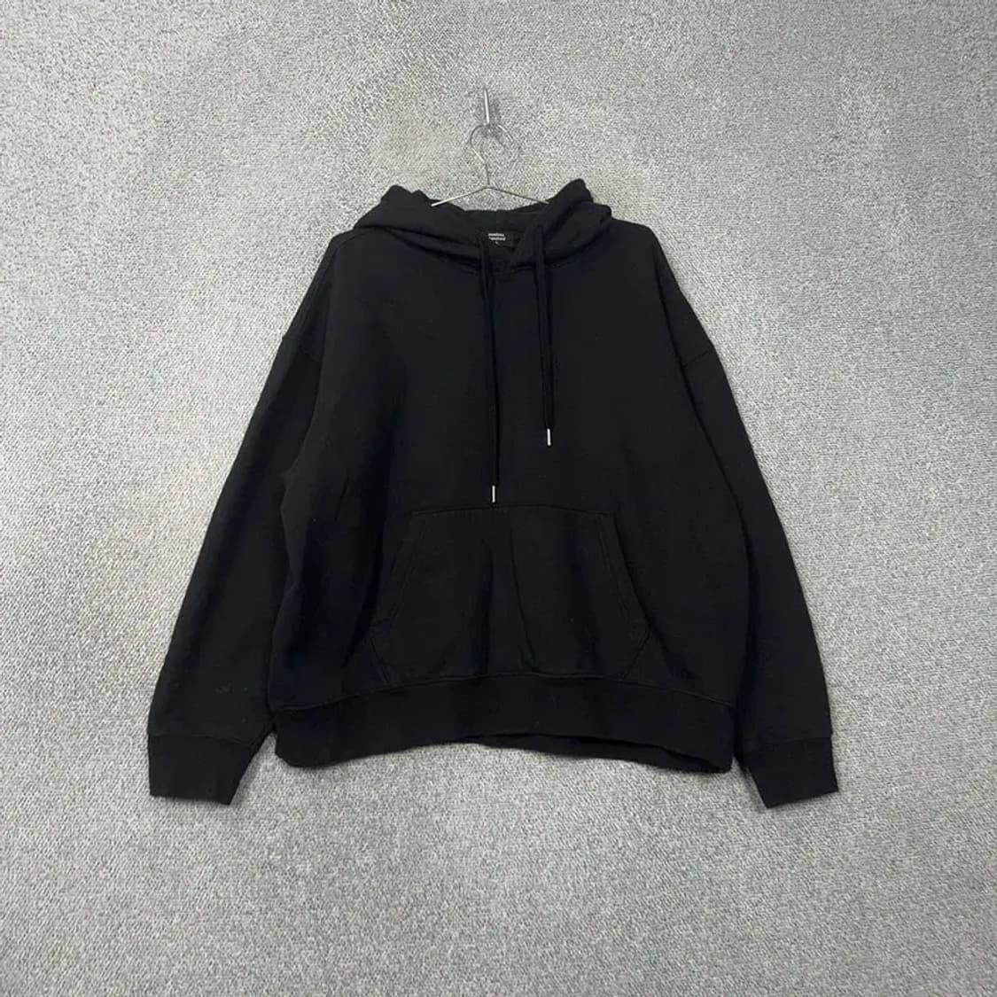 무신사스탠다드 블랙 오버핏 스웻 후드티 3XL 상품이미지1