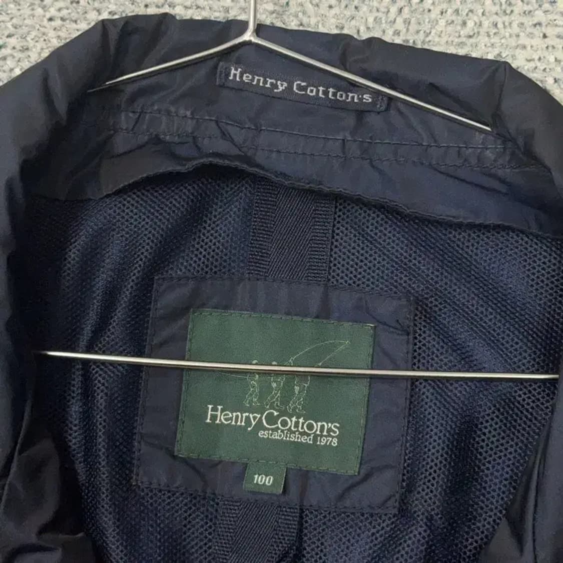 헨리코튼 남성 네이비 캐주얼 집업 자켓 100 상품이미지3