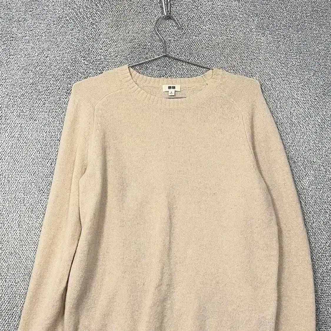 유니클로 베이지 남성 캐주얼 울 니트 M 상품이미지3