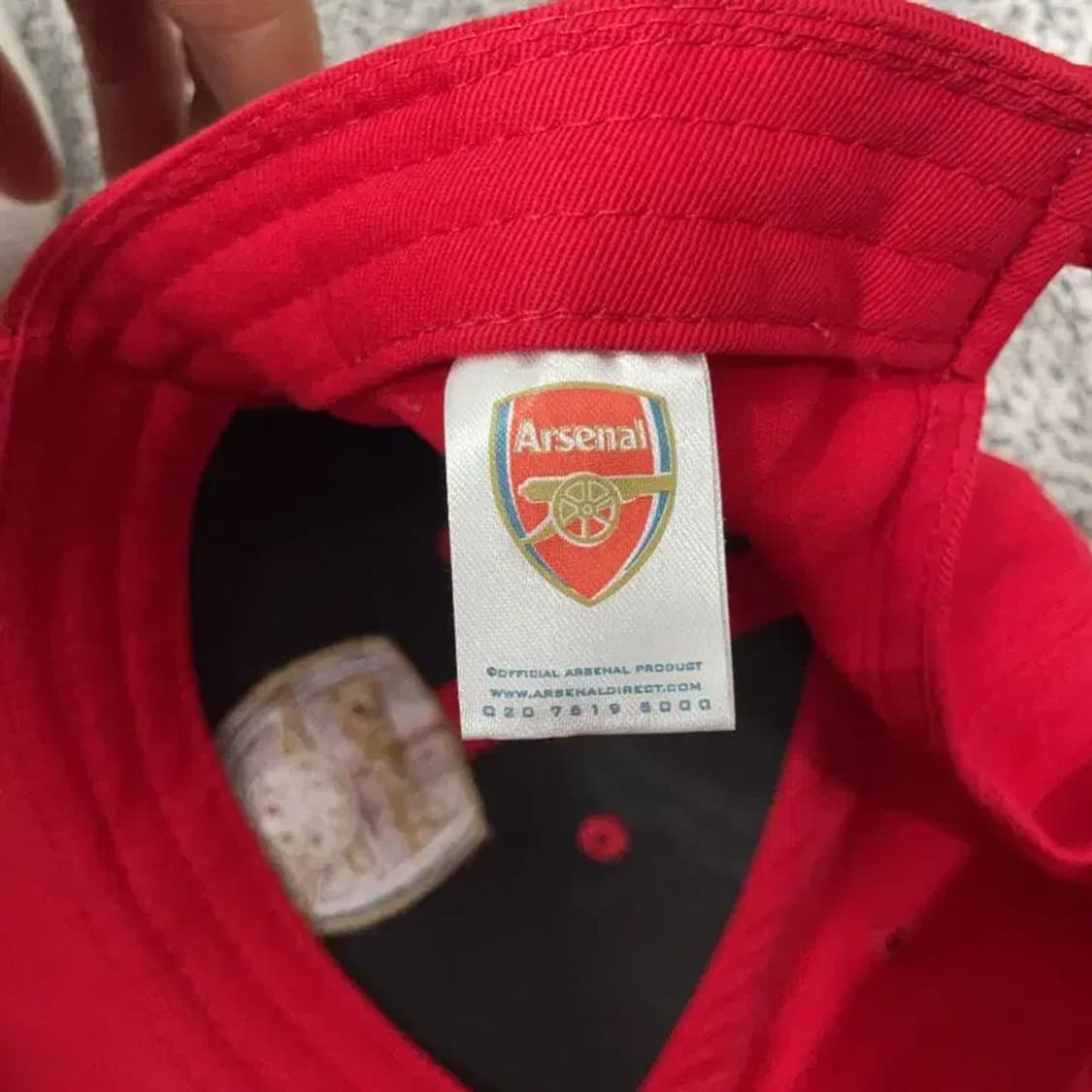 아스날 자수 로고 레드 볼캡 상품이미지6