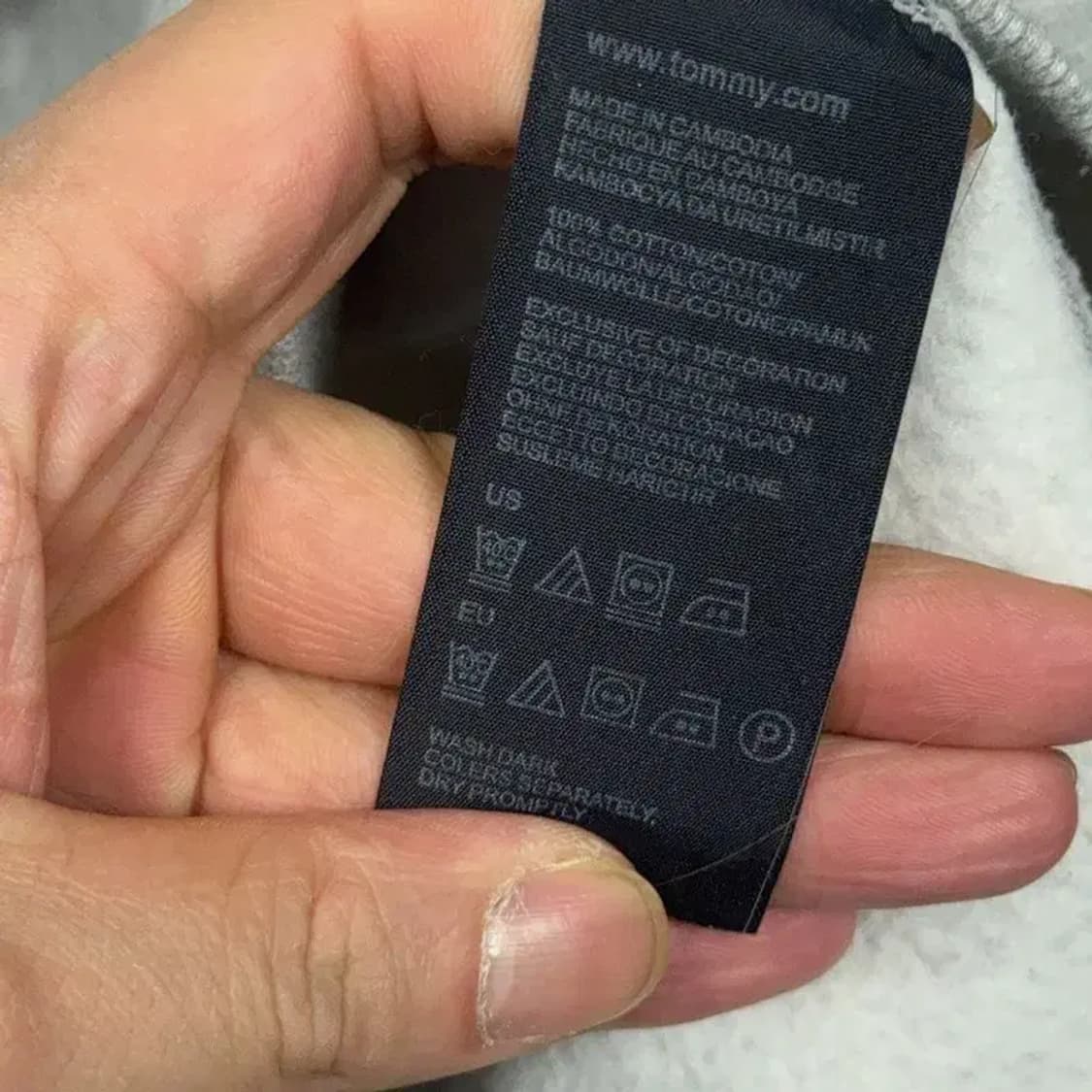 타미힐피거 라이트 그레이 로고 맨투맨 M 상품이미지3