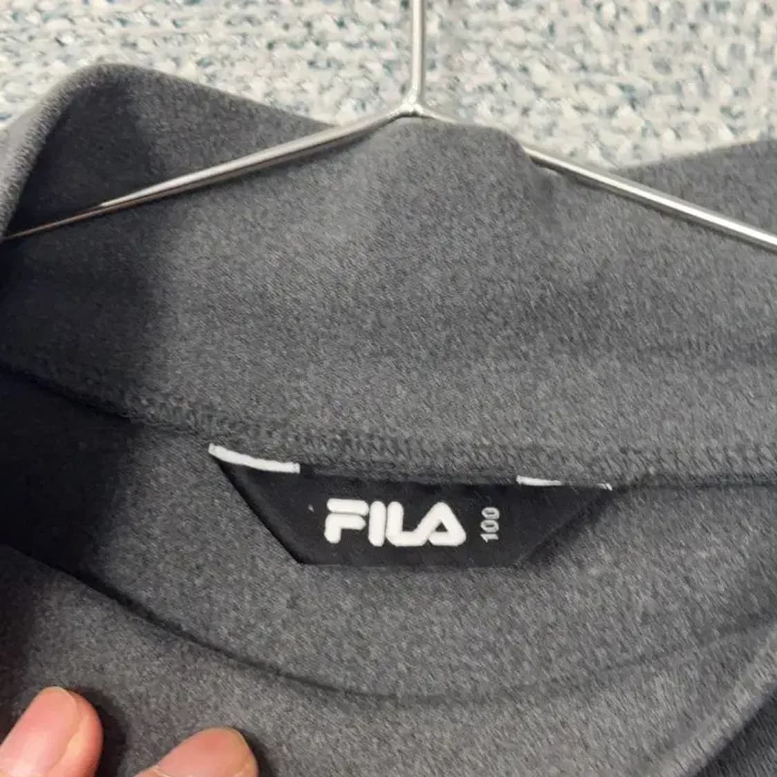 휠라 기능성 폴라넥 그레이 긴팔 티 100 상품이미지3