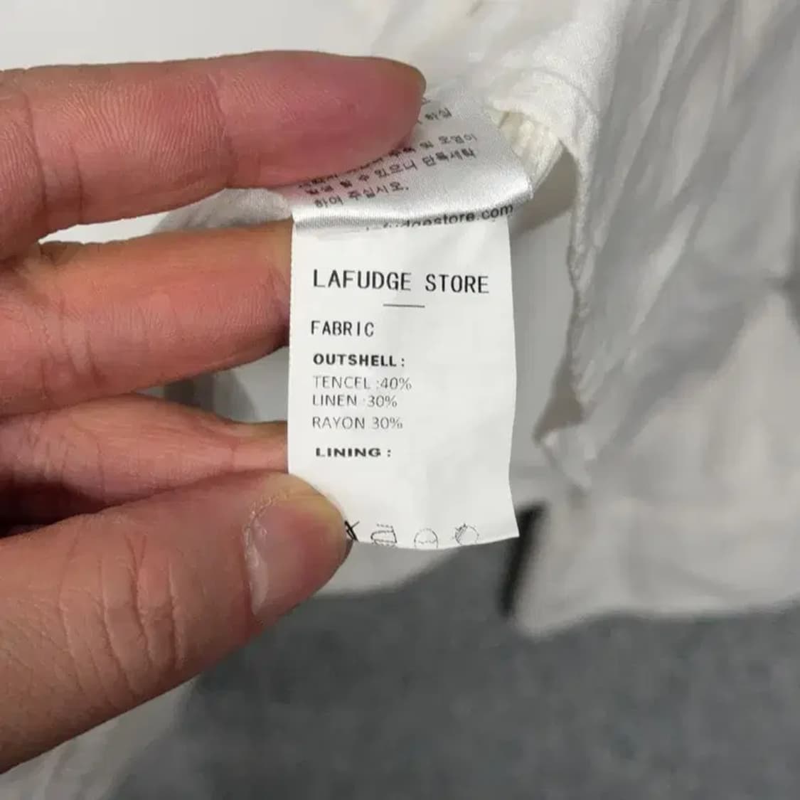 라퍼지스토어 남성 린넨 화이트 셔츠 L 상품이미지4