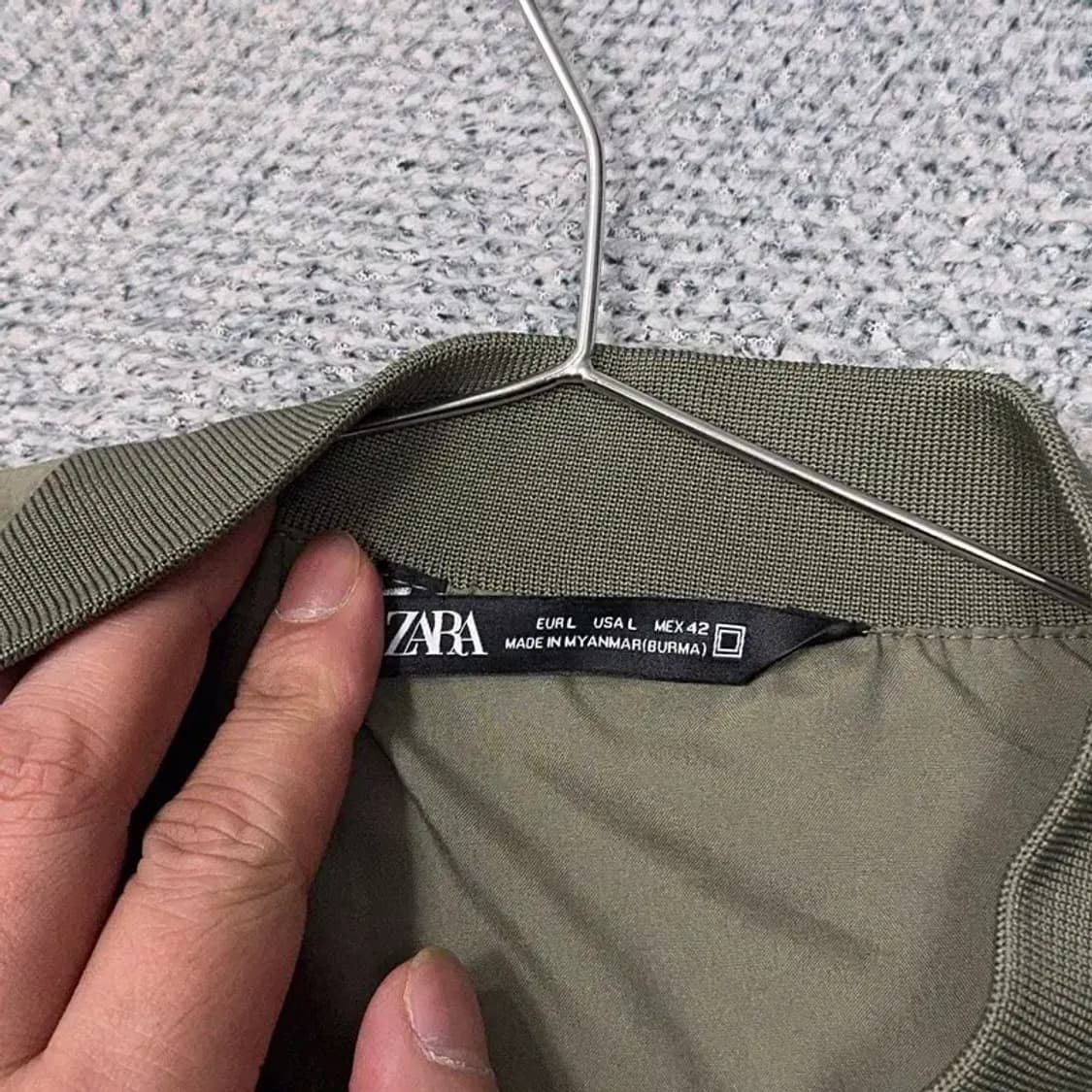 자라 남성 캐주얼 카키 블루종 자켓 L 상품이미지5