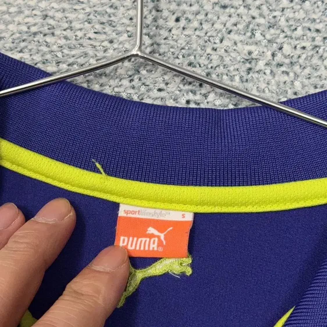 푸마 네이비 로고 기능성 여성 카라티 S 상품이미지3