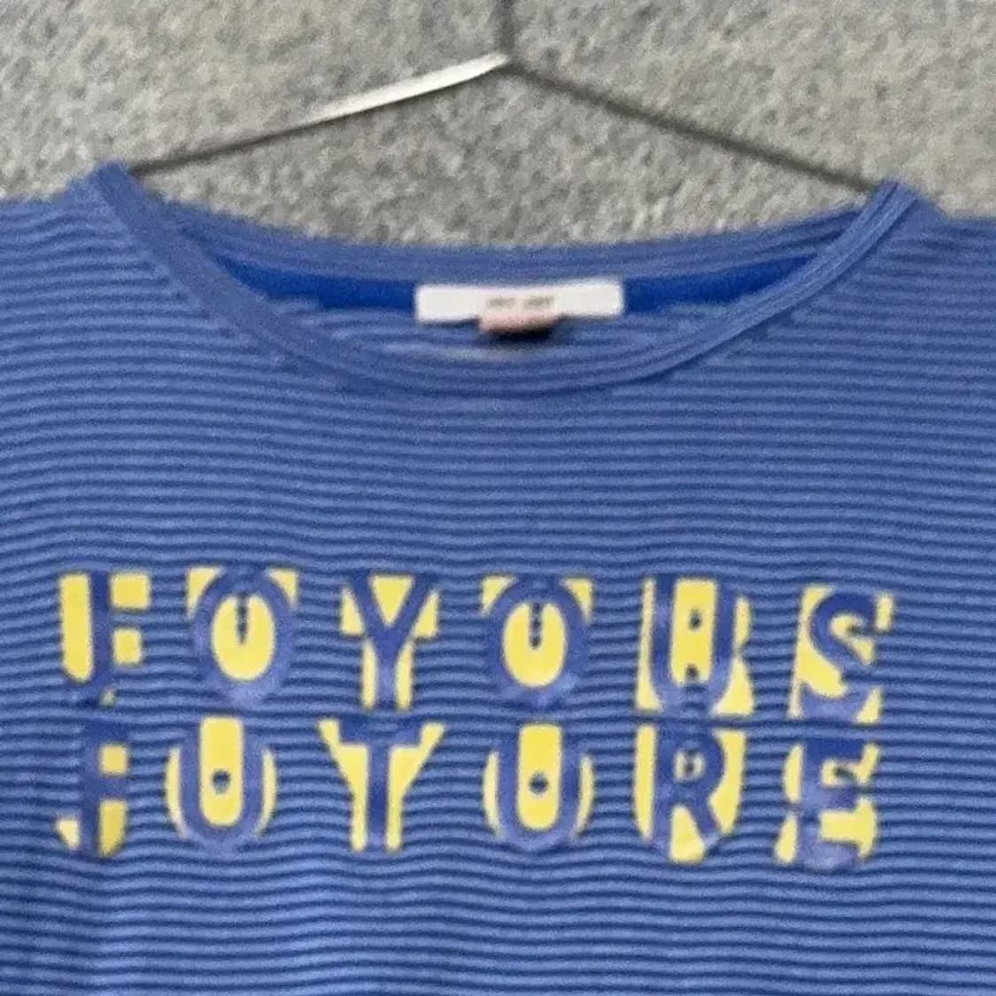 쥬씨쥬디 로고 여성 블루 캐주얼 긴팔티 S 상품이미지3