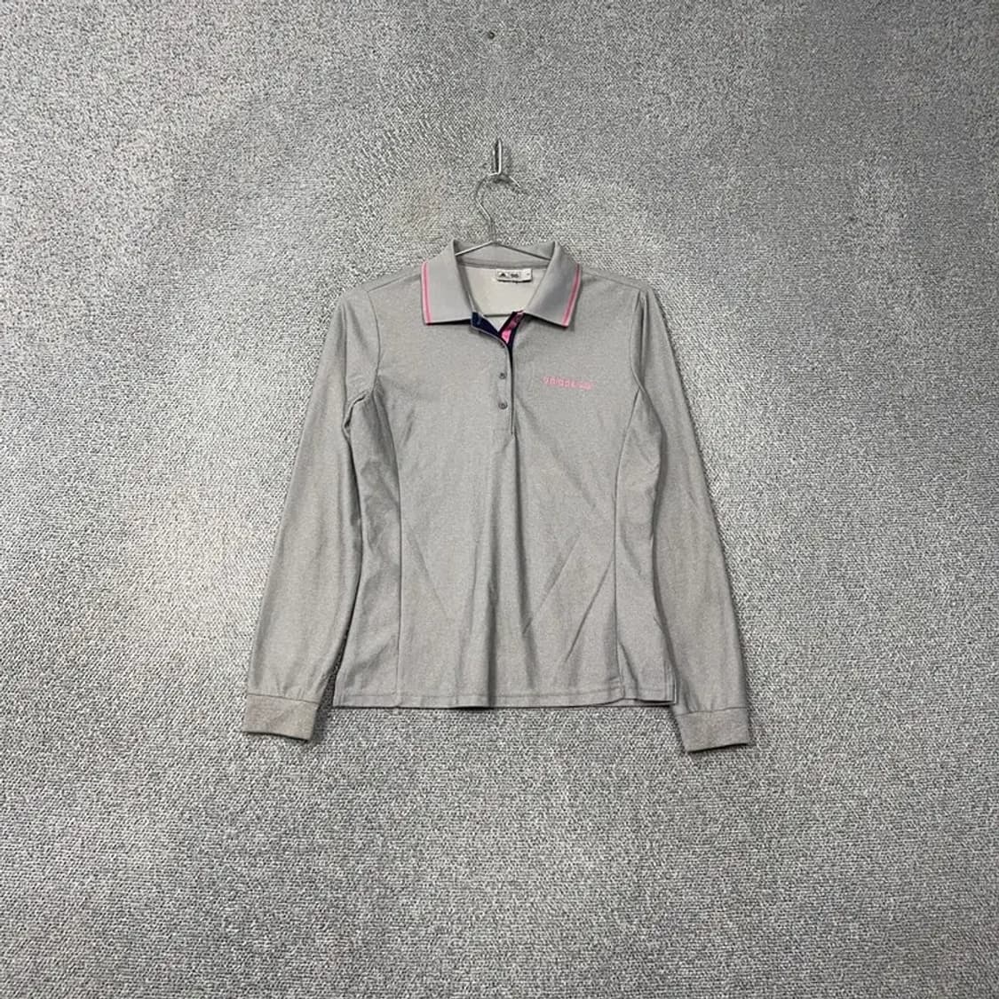 아디다스 라이트 그레이 로고 기능성 카라티 S 상품이미지1