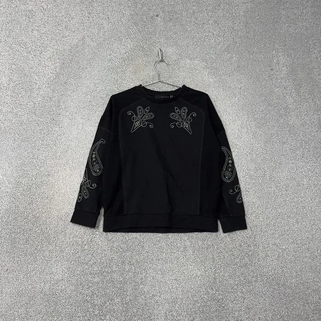 카이아크만 여성 빈티지 블랙 맨투맨 S 상품이미지1