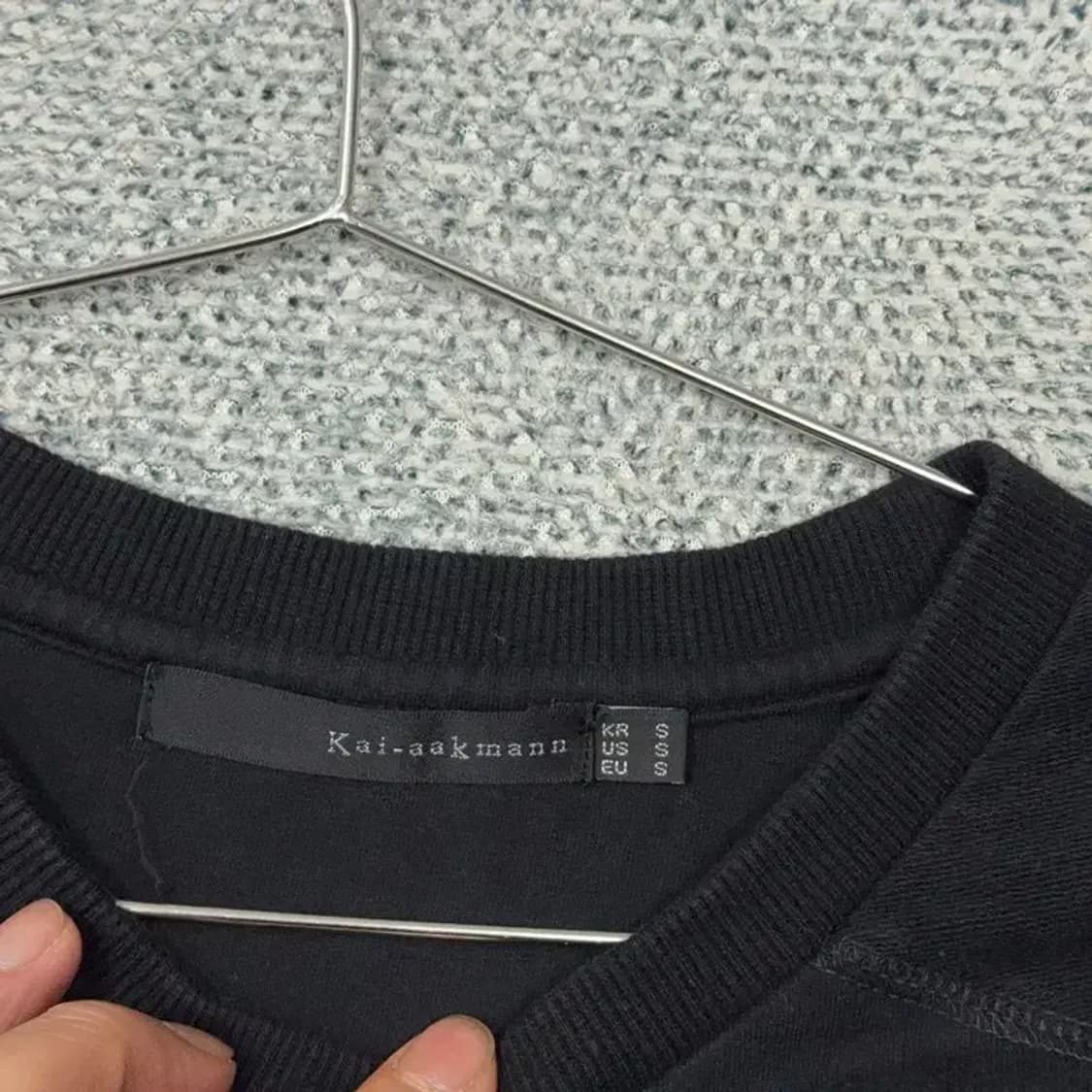 카이아크만 여성 빈티지 블랙 맨투맨 S 상품이미지3