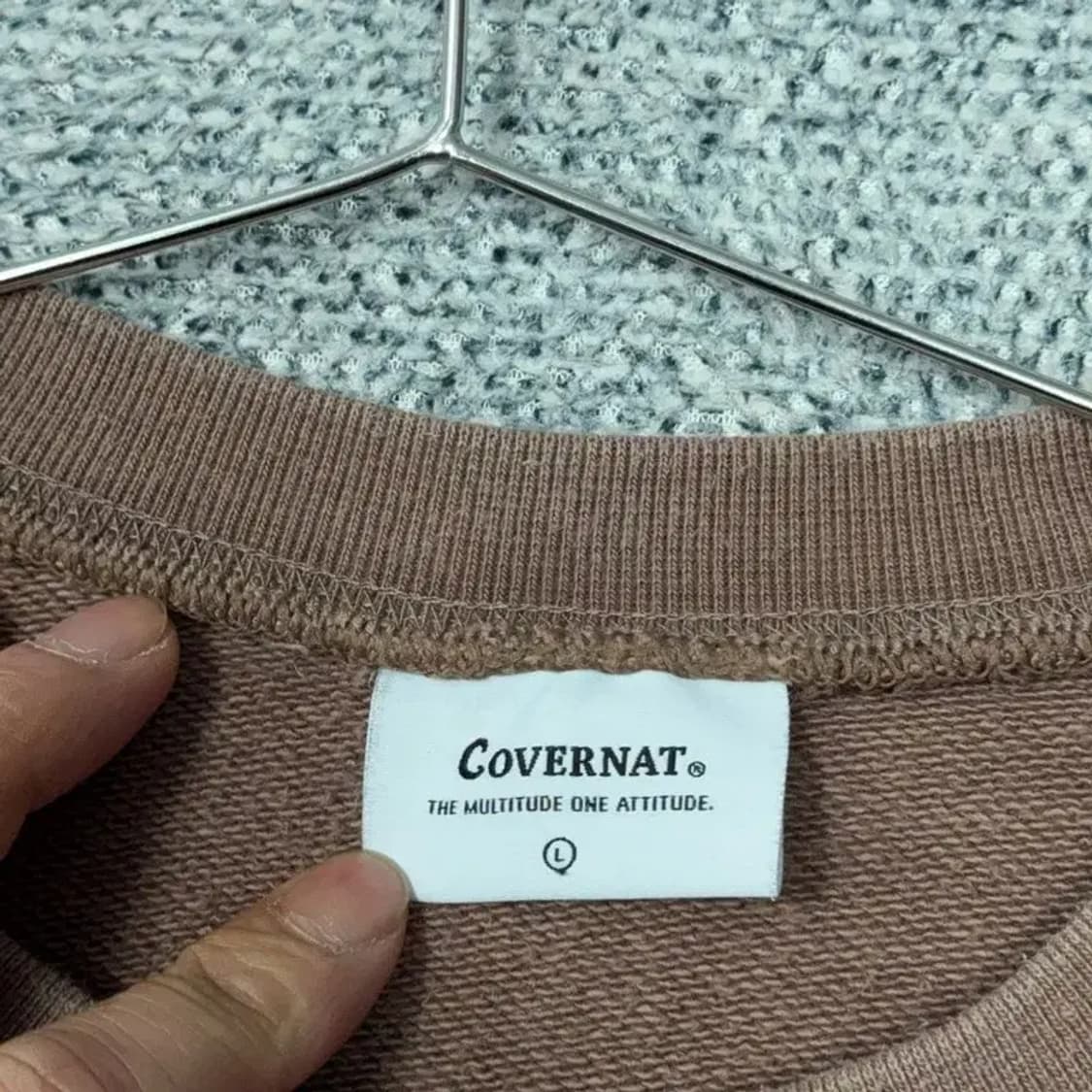 커버낫 프린팅 브라운 빈티지 스웻셔츠 맨투맨 L 상품이미지3