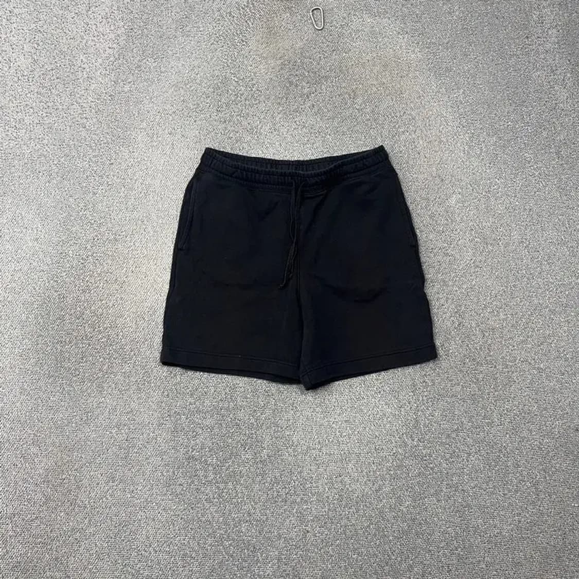 지오다노 블랙 캐주얼 무지 밴딩 반바지 XL 상품이미지1