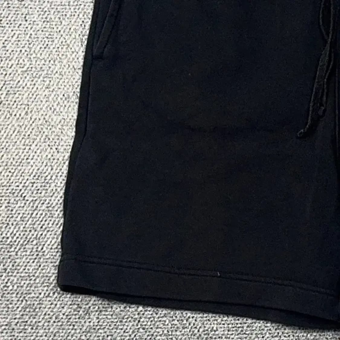 지오다노 블랙 캐주얼 무지 밴딩 반바지 XL 상품이미지3