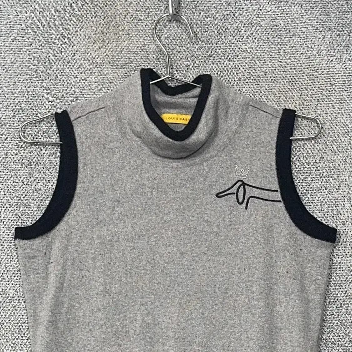 루이까스텔 로고 골프 울 니트 조끼 90 상품이미지3