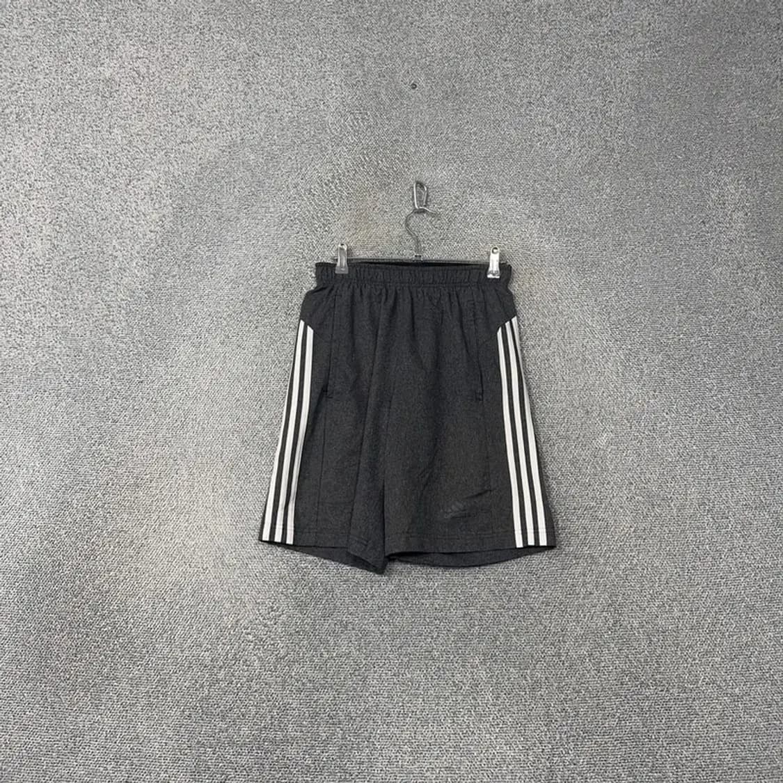 아디다스 그레이 삼선 기능성 운동 반바지 S 상품이미지1