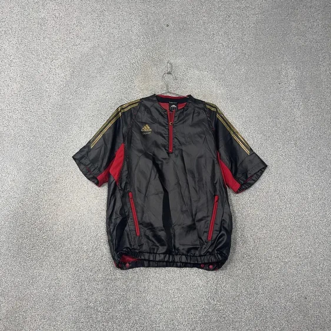 아디다스 검금 빈티지 프린팅 반집업 기능성 반팔티 M 상품이미지2