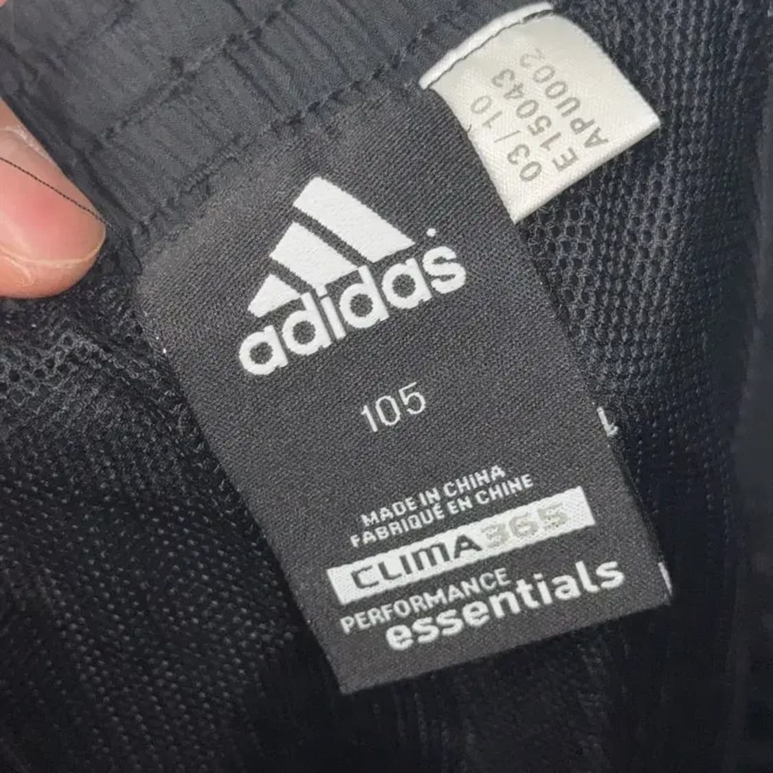 아디다스 블랙 로고 기능성 7부 반바지 105 상품이미지5