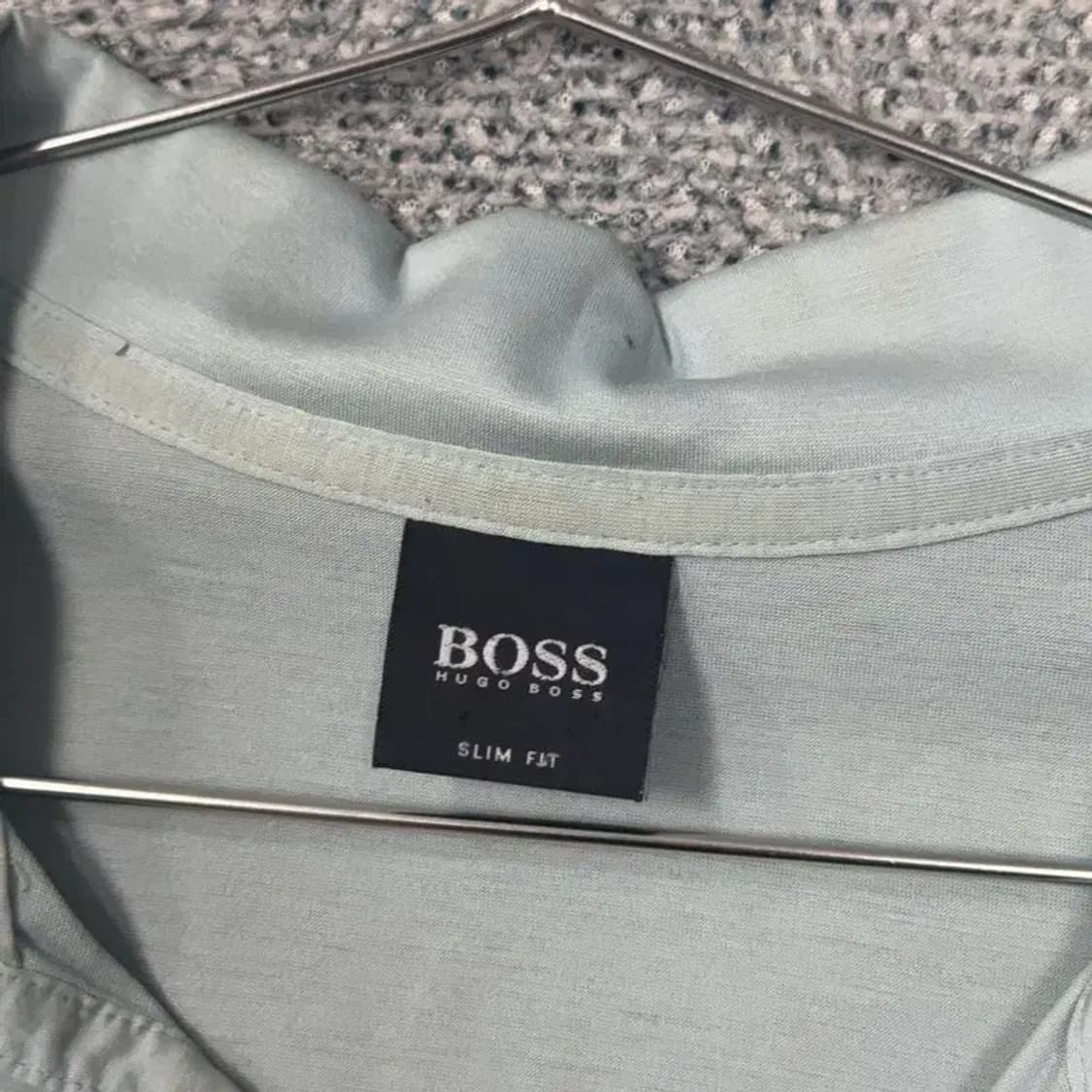 휴고보스 민트 라이트 블루 남성 캐주얼 반팔 카라티 L 상품이미지4