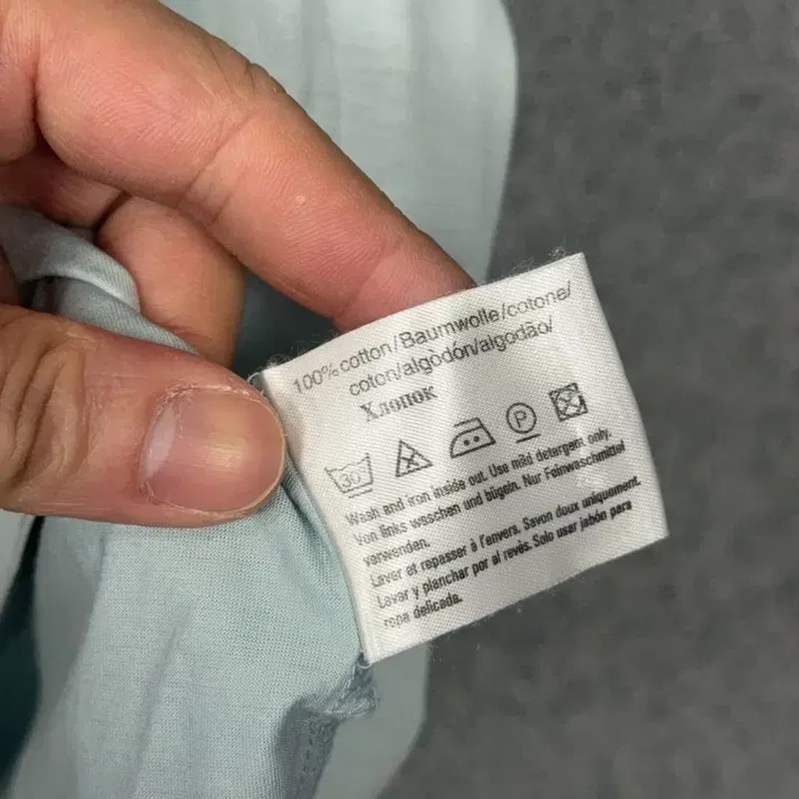 휴고보스 민트 라이트 블루 남성 캐주얼 반팔 카라티 L 상품이미지5